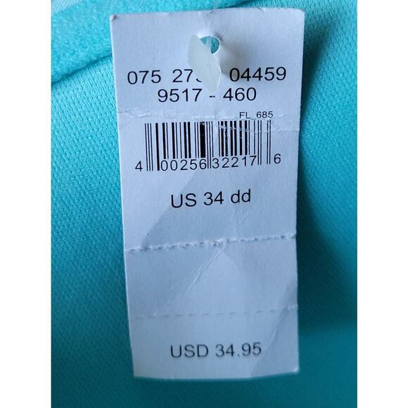NWT Aerie Lightly Lined Macrame Bikini Top With Braided Strap Turquoise 34DD - Picture 7 of 7